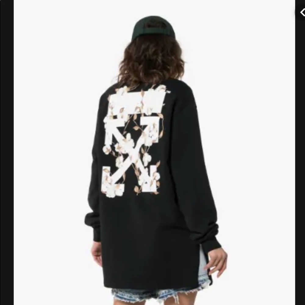Brand new off-white floral sweatshirt dress